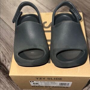 Adidas Black Slide Sandals with Wide Strap